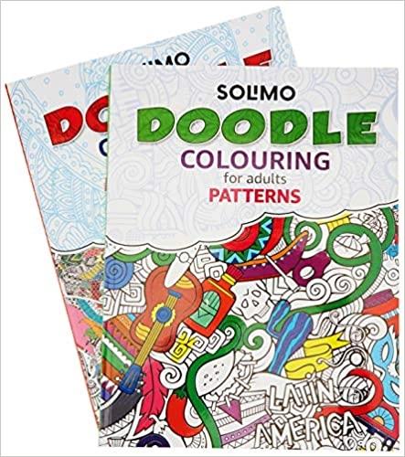 Solimo Doodle Colouring Books for Adults (Set of 2) by Solimo