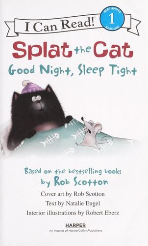 Splat the cat good night, sleep tiger by Rob Scotton