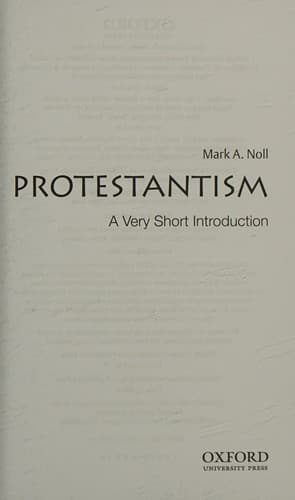 Protestantism: A Very Short Introduction by Mark A. Noll