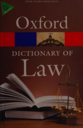 oxford dictionary of law by Unassigned
