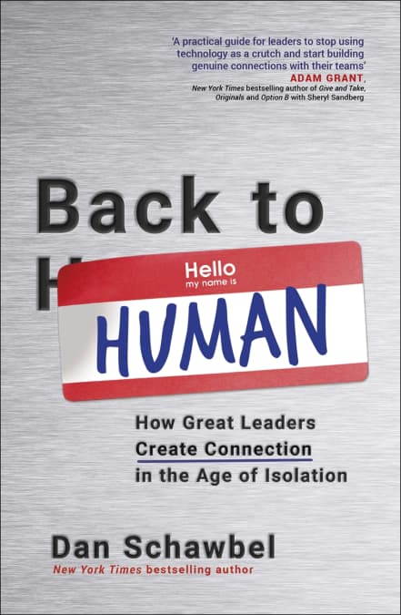 Back to Human by Dan Schawbel, Amber Hoover