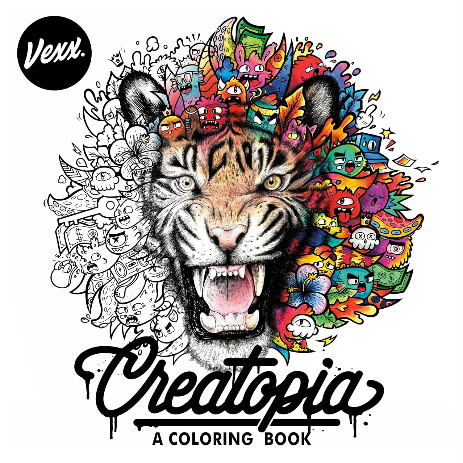 Creatopia: A Coloring Book by Vexx