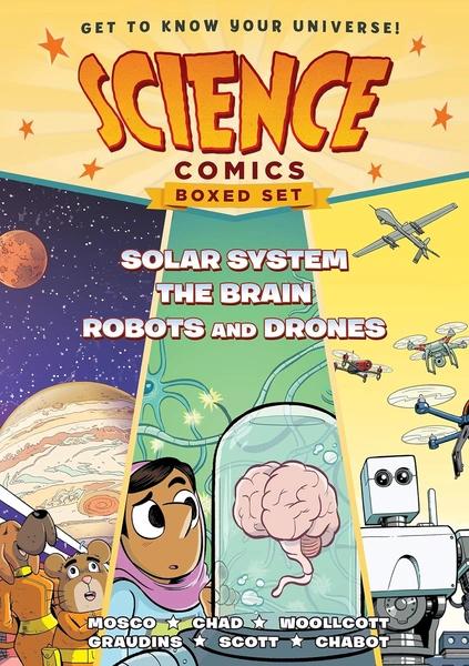 Science Comics Boxed Set: Solar System, The Brain, and Robots and Drones: Solar System / the Brain / Robots and Drones by Rosemary Mosco, Tory Woollcott, Mairghread Scott