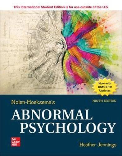 Abnormal Psychology by Susan Nolen Hoeksema