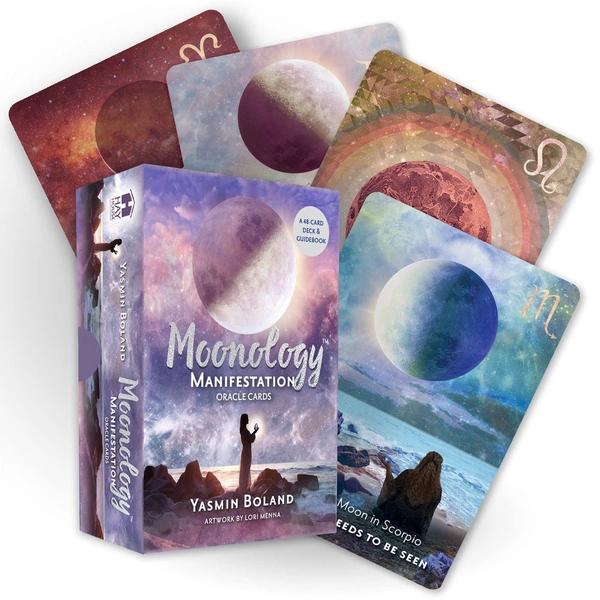 Moonology Manifestation Oracle: A 48-Car: A 48-Card Moon Astrology Oracle Deck and Guidebook by Yasmin. Bol