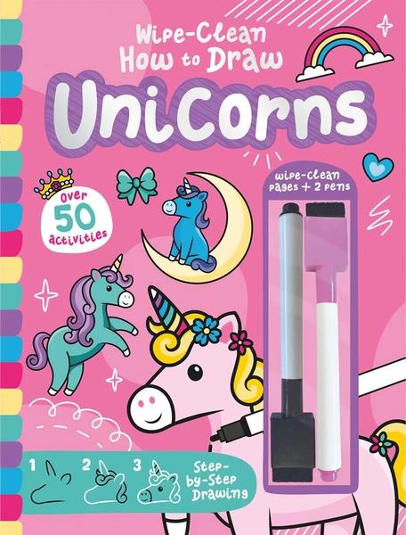Wipe-Clean How to Draw Unicorns by Jenny Copper
