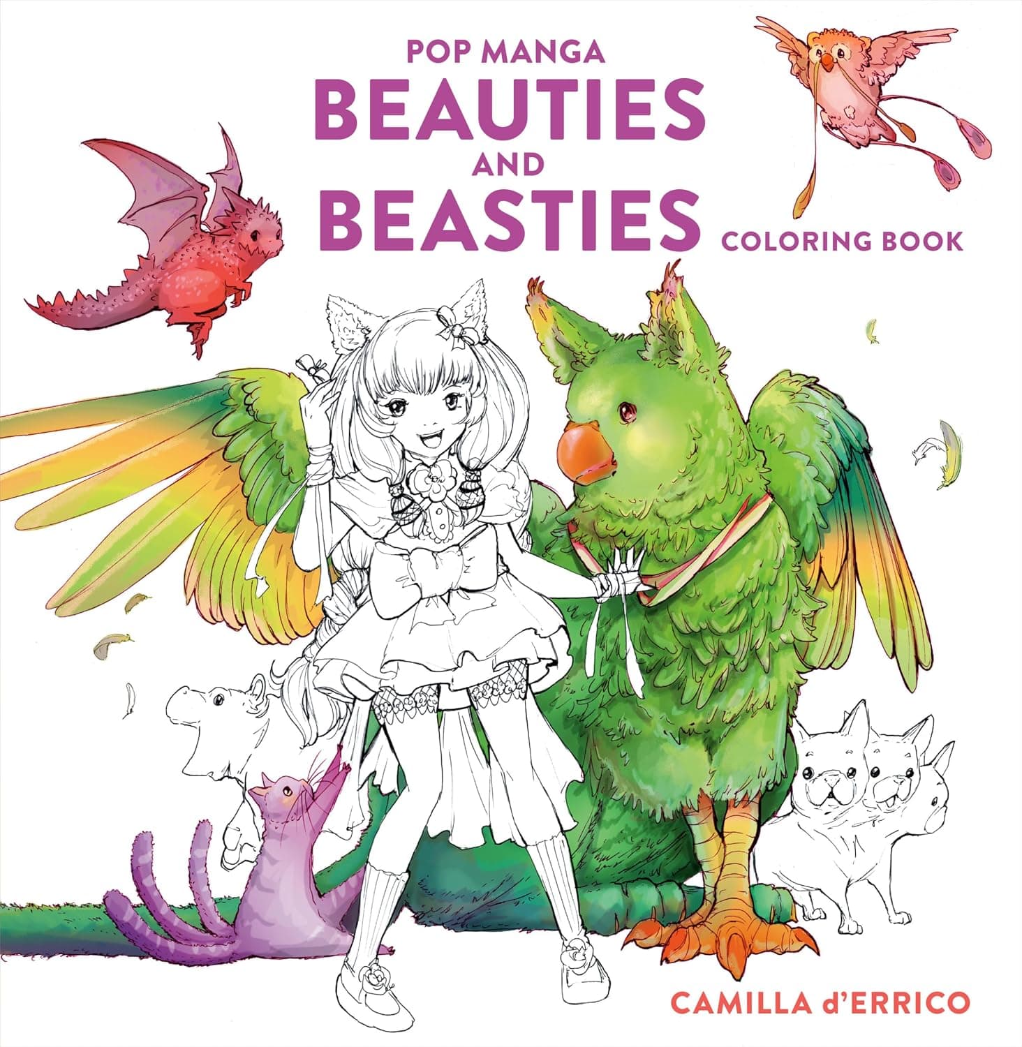 Pop Manga Beauties and Beasties Coloring Book by Camilla d Errico