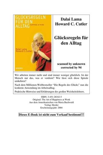 GLUCKSREGELN FUR DEN ALLTAG by Dalai Lama
