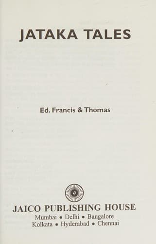 The Jataka Tales by Francis, Thomas