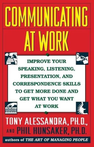 Communicating At Work: Improve Your Speaking Listening And Presentation Skills by Tony Alessandra