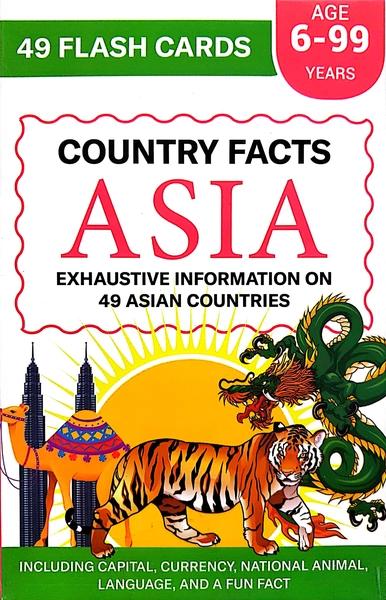 Country Facts Asia 49 Flash Cards by Kids Newspaper