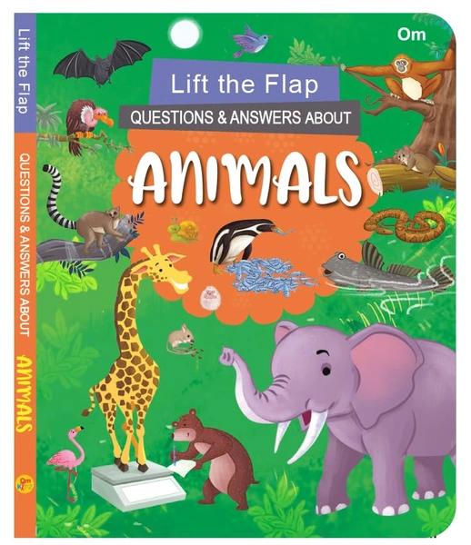 Board Book: Lift the Flap Question & Answer About Animals- Activity Book for Children Age 3-5 Years by Om Books International