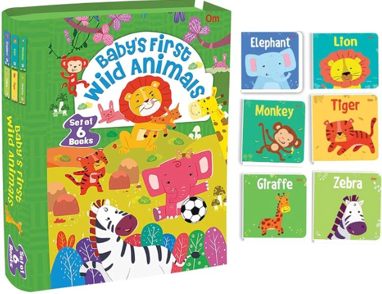 Baby's First Wild Animals (Set of 6 board Books) by Om Books International
