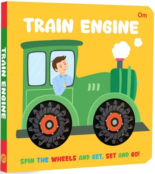 Board Book: Train Engine Wheel Book - Wheel books for kids by Om Books International