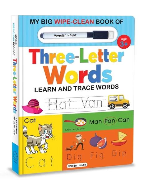 My Big Wipe and Clean Book of Three Letter Words for Kids by Wonder House