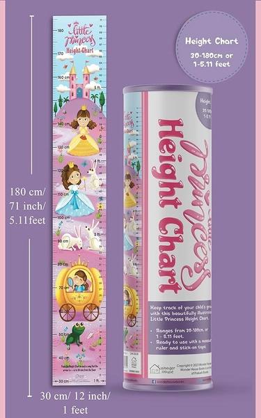 Little Princess Height Chart: Growth Chart With Measuring Ruler and Stick-on Tape by Wonder House
