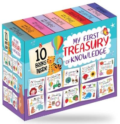My First Treasury Of Knowledge: Library Box Set of 10 Beautifully Illustrated Board Books for Preschool, Nursery, Gifting by Brijbasi Art Press Ltd