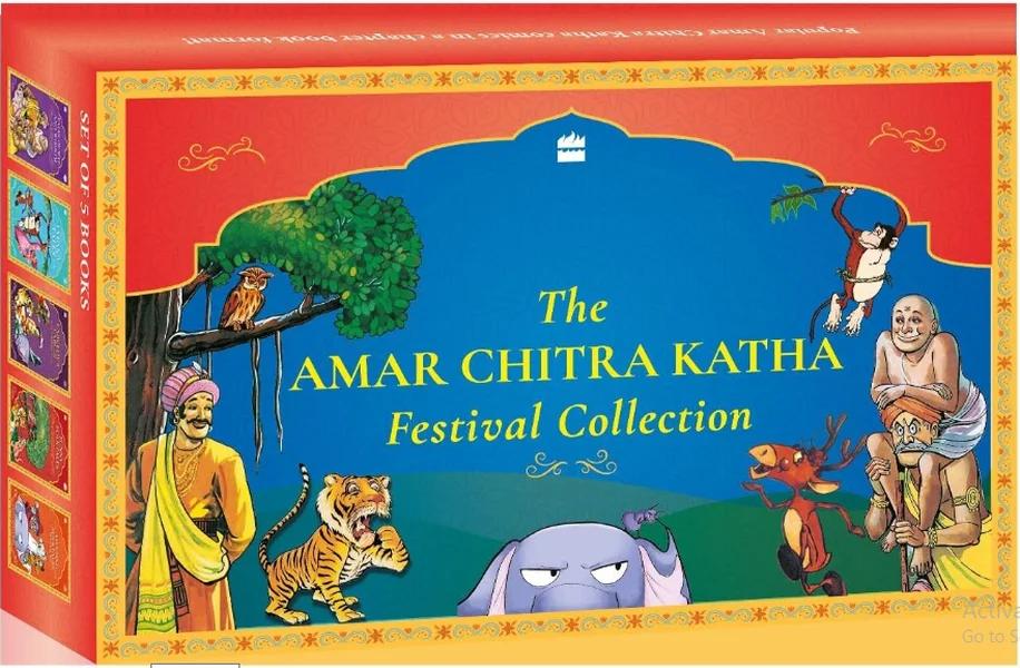 Amar Chitra Katha Festival Collection - Tin box containing 5 books by Amar Chitra Katha