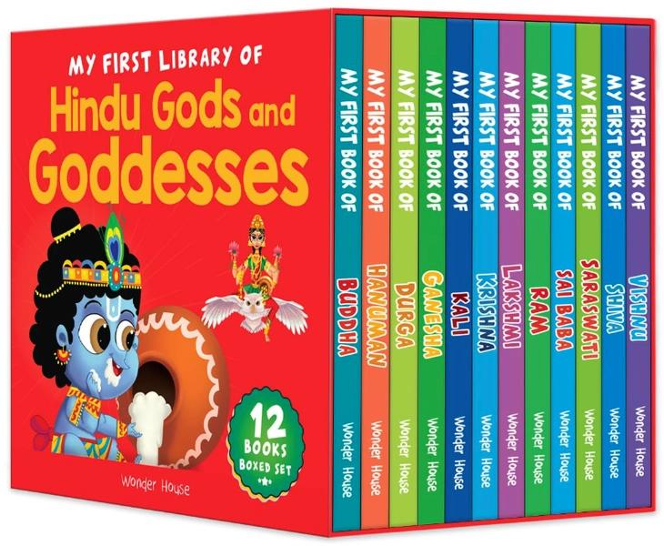 My First Library of Hindu Gods and Goddesses – Boxed Set of 12 Illustrated Board Books by Wonder House Books