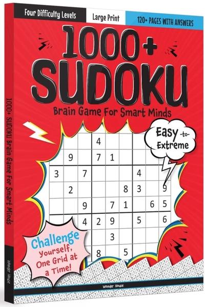 1000+ Sudoku Brain Games for Smart Minds | Fun Logic Puzzles for All Levels | Ages 8–12 by Wonder House Books
