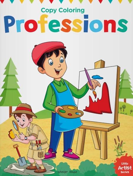Copy Colouring Professions by Wonder House Books