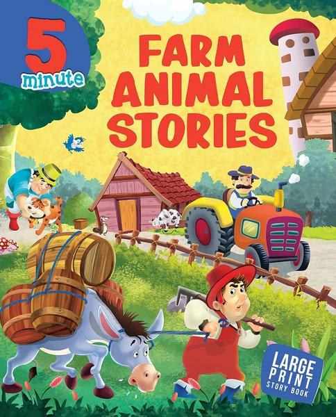 5 Minute Farm Animal Stories - Bedtime Story Book for Kids by Om Books International