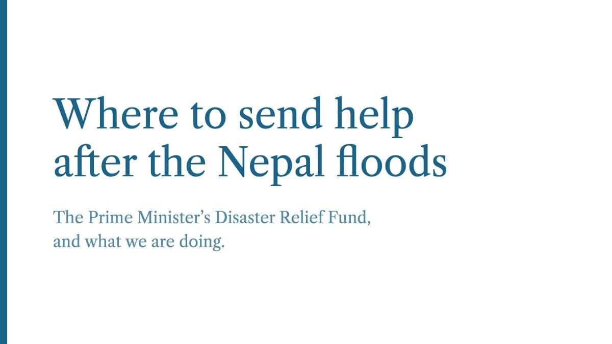 Where to send help after the Nepal floods image