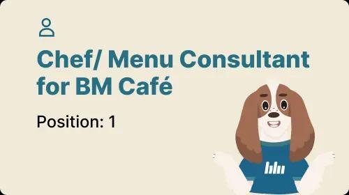 Job Opening for Chef/ Menu Consultant for BM Café at Booksmandala