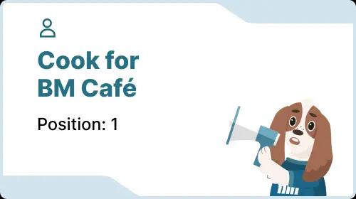Job Opening for Cook for BM Cafè at Booksmandala